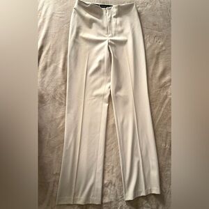 Elegant Cream Straight Leg Women's Pants